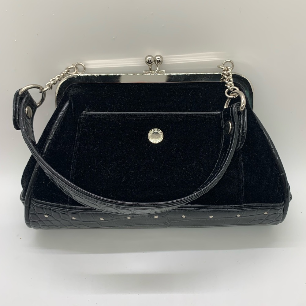 Liz Claiborne velvet evening bag with strap!